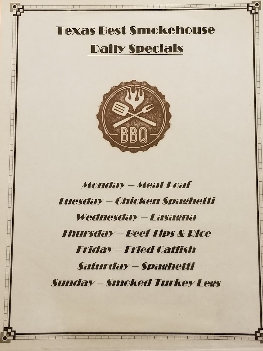 Texas Best Smokehouse Menu - Image 5