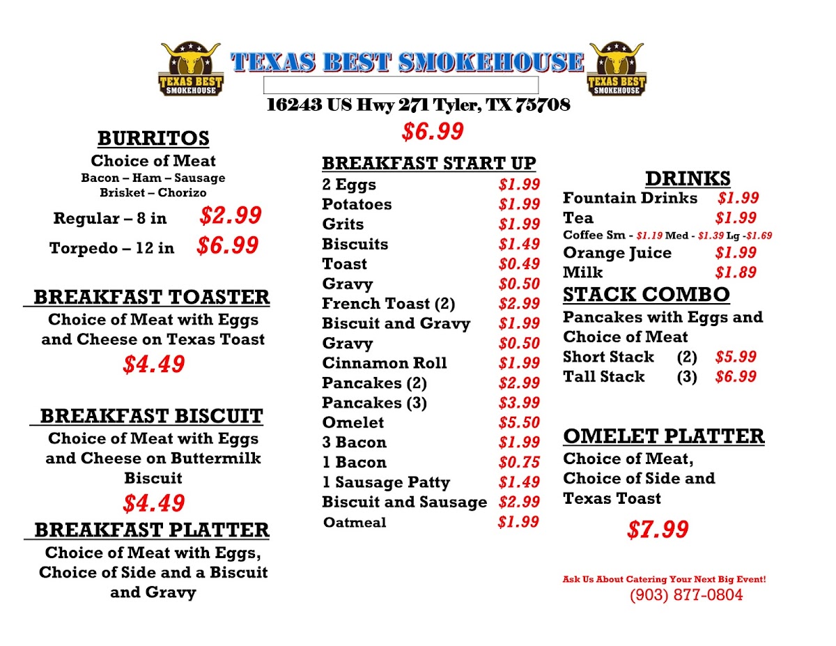 Texas Best Smokehouse Menu - Image 6